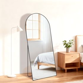 Rectangle Full Length Mirror, Full Body Standing Mirror Floor Mirrors (Option: Black 21x56)