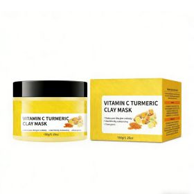 Turmeric Vitamin C Clay Mask With Kaolin Clay For Dull & Blemish-Prone Skin, Deep Cleansing Facial Mask For Controlling Oil And Refining Pores (Option: Yellow)